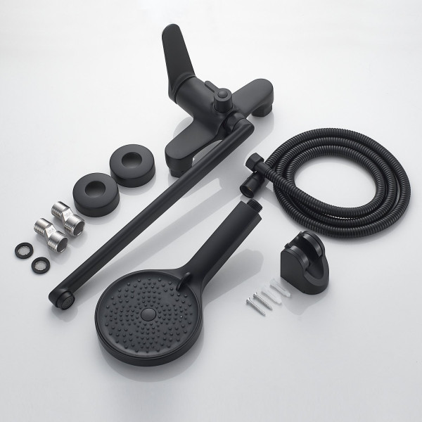 Смеситель для ванны Shevanik S6222H, черный. Фото 3