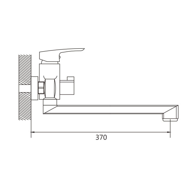 Смеситель для ванны Shevanik S8522, хром. Фото 2