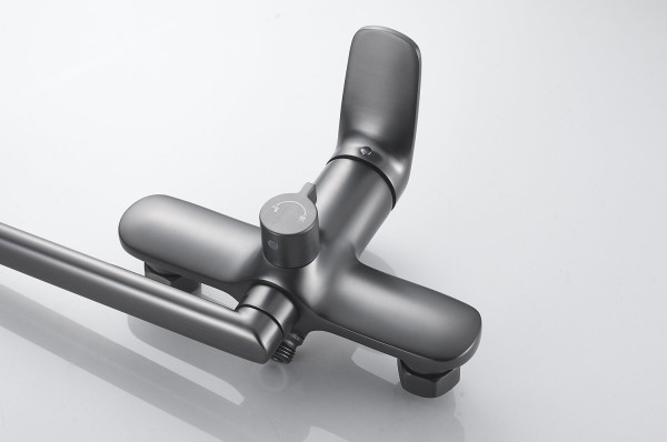 Смеситель для ванны Shevanik S8522T, оружейная сталь. Фото 5