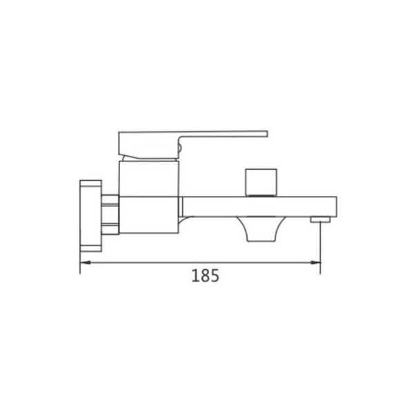Смеситель для ванны Shevanik S9602H, черный. Фото 2