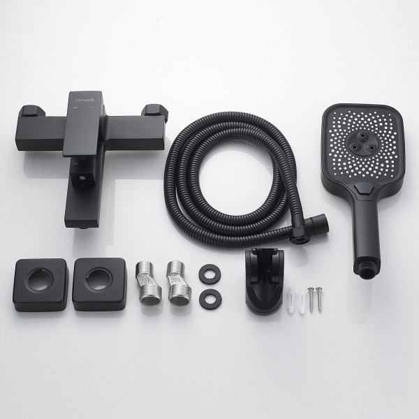 Смеситель для ванны Shevanik S9602H, черный. Фото 3