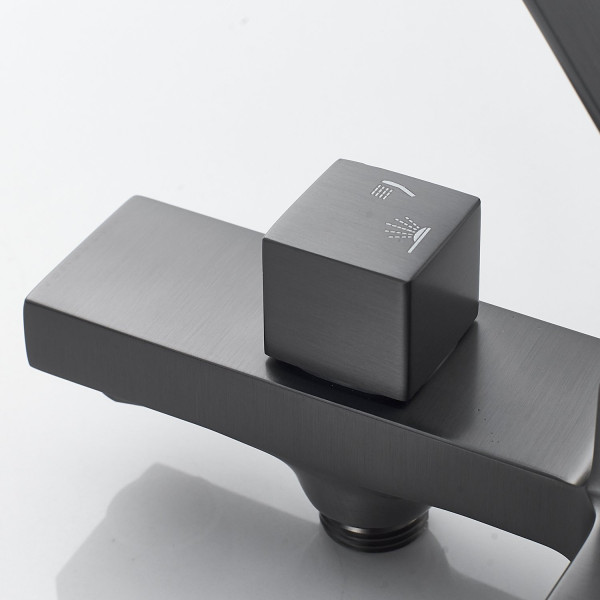 Смеситель для ванны Shevanik S9602T, оружейная сталь. Фото 5