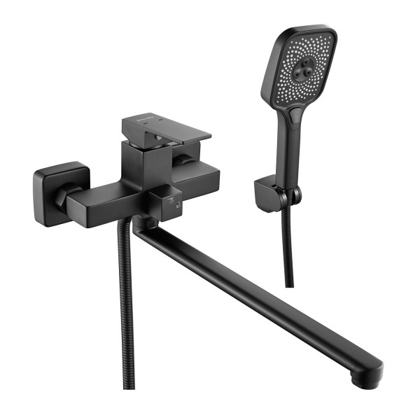 Смеситель для ванны Shevanik S9622H, черный. Фото 1