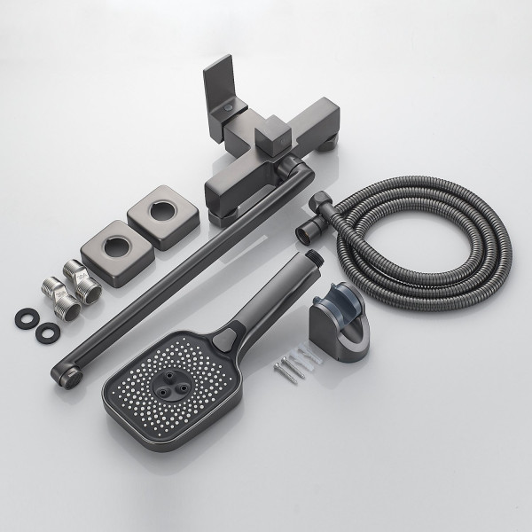 Смеситель для ванны Shevanik S9622T, оружейная сталь. Фото 2