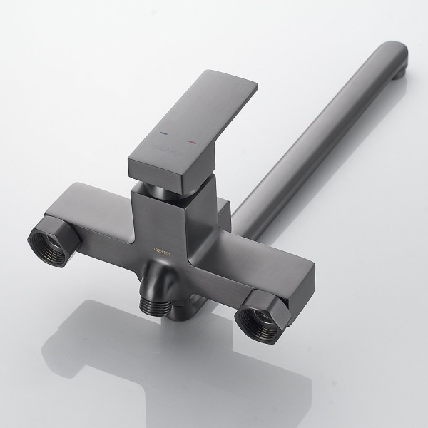 Смеситель для ванны Shevanik S9622T, оружейная сталь. Фото 3