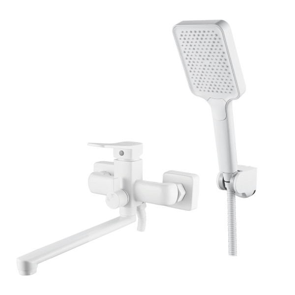 Смеситель для ванны Shevanik S9902C, белый. Фото 1