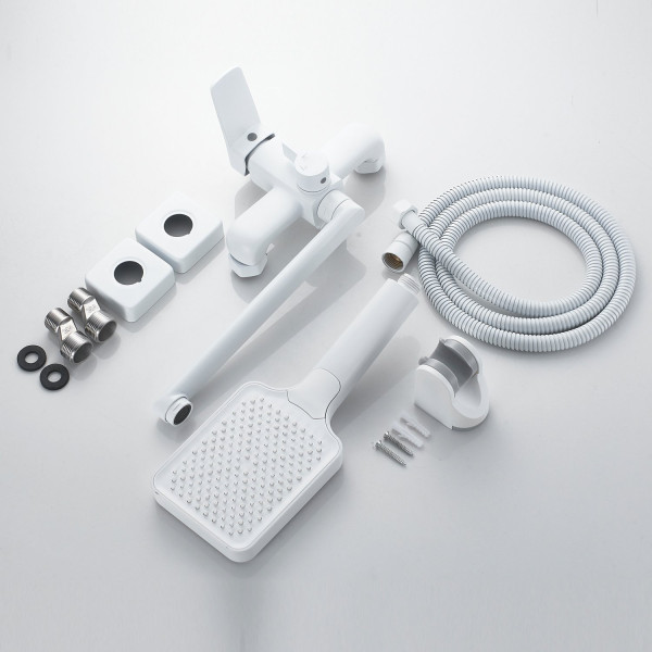 Смеситель для ванны Shevanik S9902C, белый. Фото 3