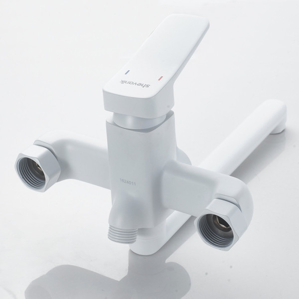 Смеситель для ванны Shevanik S9902C, белый. Фото 5