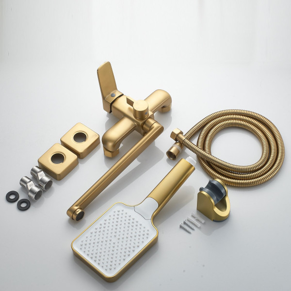Смеситель для ванны Shevanik S9902G, золотой сатин. Фото 3