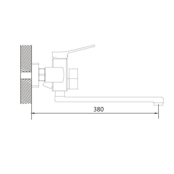 Смеситель для ванны Shevanik S9922C, белый. Фото 2