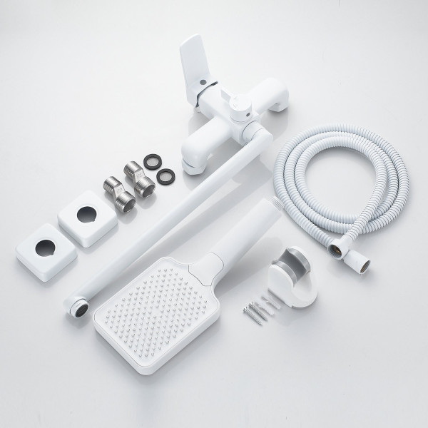 Смеситель для ванны Shevanik S9922C, белый. Фото 3