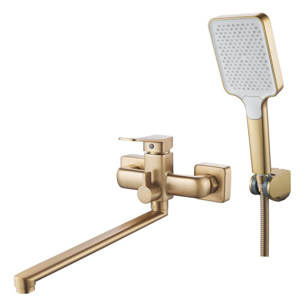 Смеситель для ванны Shevanik S9922G, золотой сатин. Фото 1