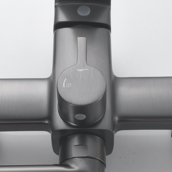 Смеситель для ванны Shevanik S9922T, оружейная сталь. Фото 5