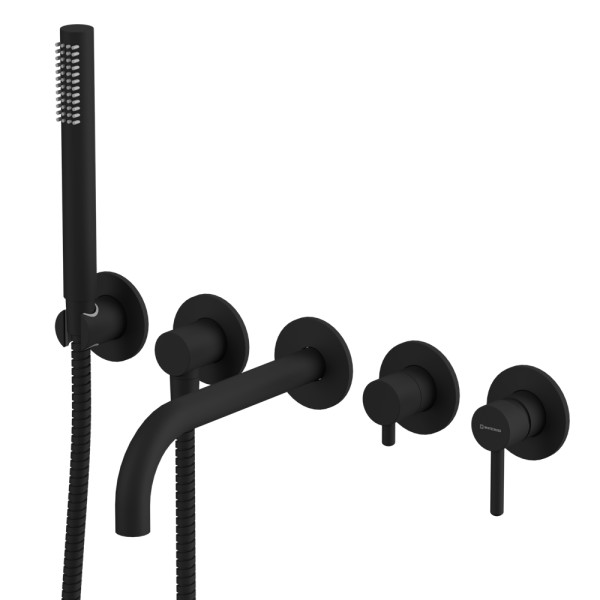 Смеситель для ванны скрытого монтажа WHITECROSS Y Y1240BL (черный мат). Фото 1