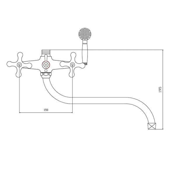 Смеситель для ванны Славен СЛ-ДВ-А31, хром. Фото 2