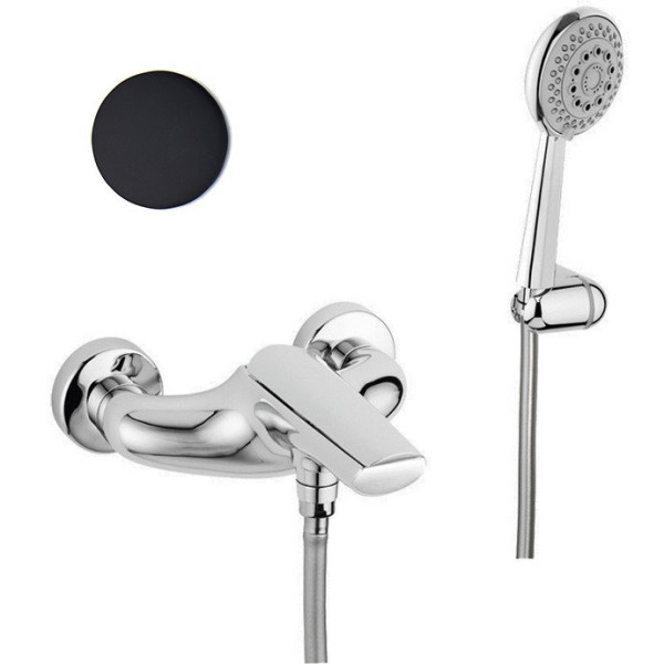 Смеситель для ванны Webert Aria AI850101560, черный. Фото 1