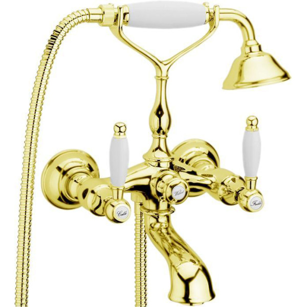 Смеситель для ванны Webert Dorian DO720201010, золото. Фото 1