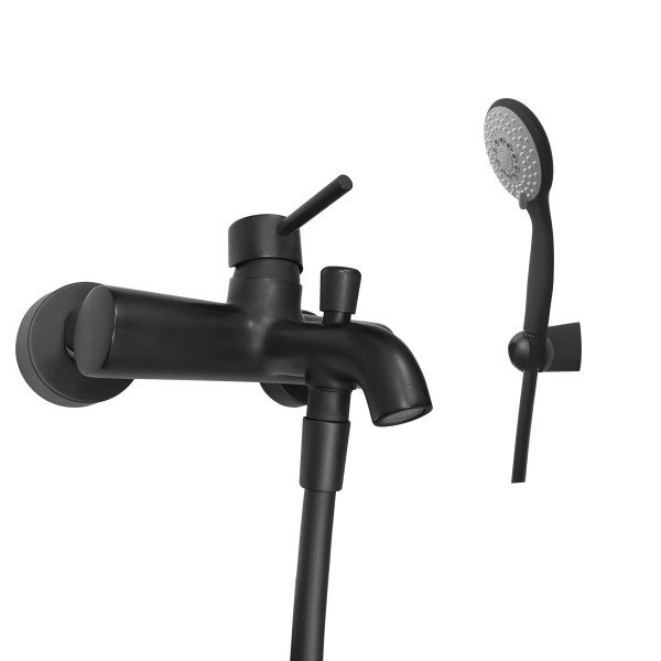 Смеситель для ванны Webert Elio EL850101560, черный. Фото 1