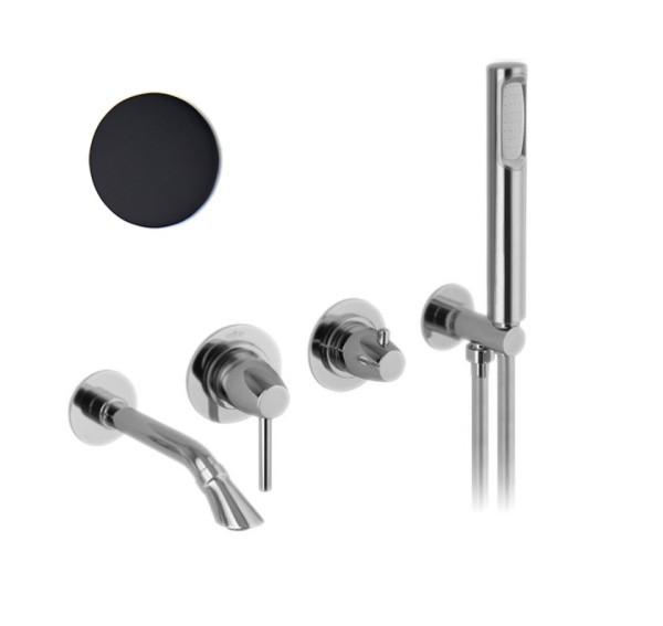 Смеситель для ванны Webert Opera Moderna OE860312560, черный. Фото 1