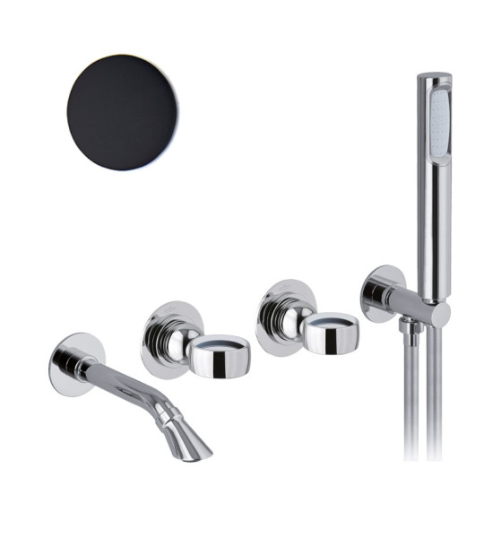 Смеситель для ванны Webert Opera OA860312560, черный. Фото 1