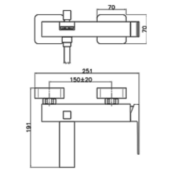 Смеситель для ванны Webert Pegaso PE850102560. Фото 2