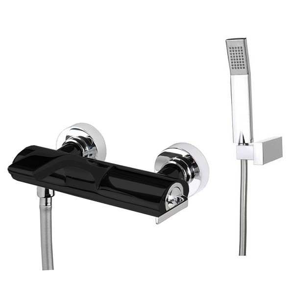 Смеситель для ванны Webert Wolo WO850101564, черный/хром. Фото 1