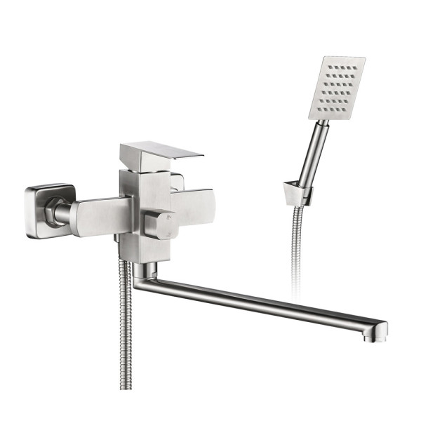 Смеситель для ванны WesnaArt KUBUS KUB13-320, сатин. Фото 1