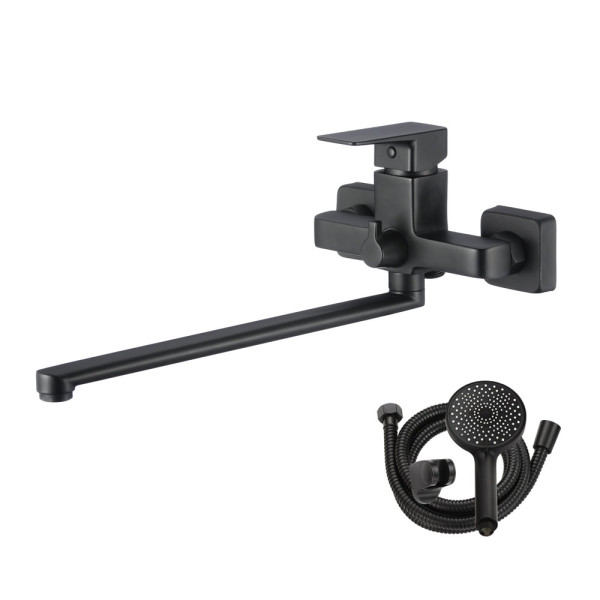 Смеситель для ванны WesnaArt NARCIS NAR06-320BL-25221, черный. Фото 1