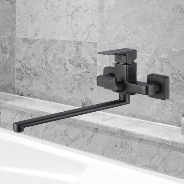 Смеситель для ванны WesnaArt NARCIS NAR06-320BL-25221, черный. Фото 3