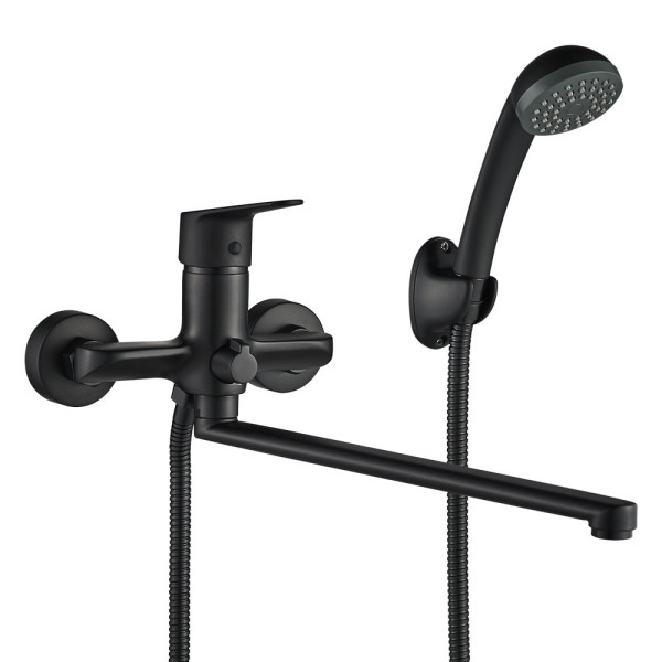 Смеситель для ванны WesnaArt NOVA NOV03-320Black, черный. Фото 1