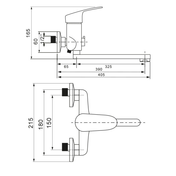 Смеситель для ванны WesnaArt OCEAN OCE12-320, хром. Фото 2