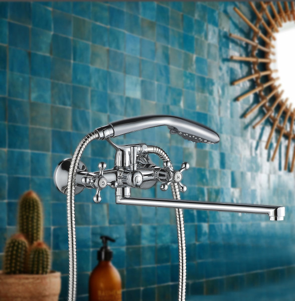 Смеситель для ванны WesnaArt RASSVET RAS02-320, хром. Фото 3