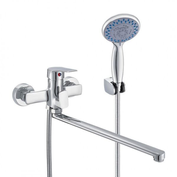 Смеситель КС ФЛАТ (101254) для ванны, d35, плоск.излив 300мм. Фото 1