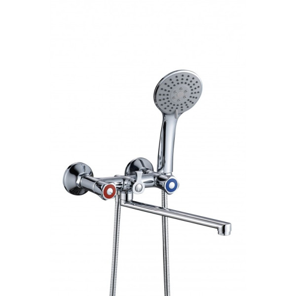 Смеситель КС КВАДРО (60012254) для ванны, керамика, плоск.излив 300мм. Фото 1