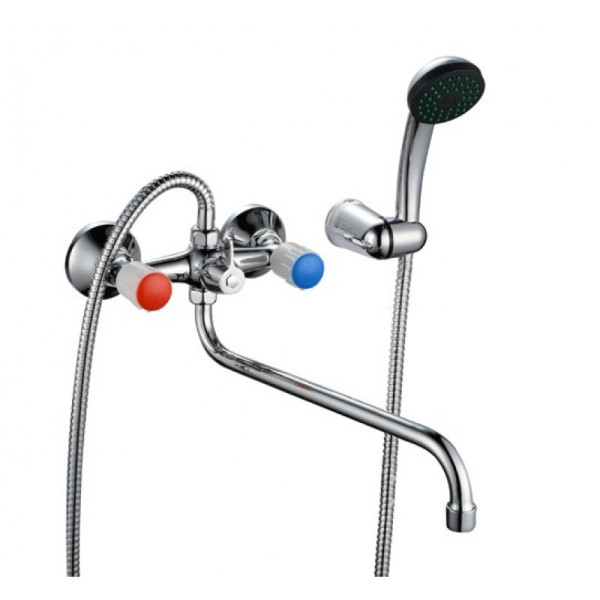 Смеситель КС ПЛАСТИК (95112) для ванны, резина, S излив 320мм. Фото 1