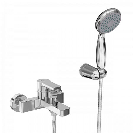 Смеситель Lemark Aura LM0614CH для ванны, с коротким изливом, дивертор с кер. пласт, хром. Фото 1