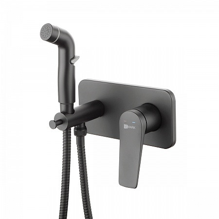 Смеситель Lemark Bronx LM3720BL с гигиеническим душем, встраиваемый, черный. Фото 1