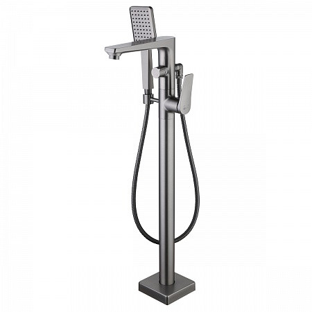 Смеситель Lemark Bronx LM3744GM для ванны напольный, графит. Фото 1