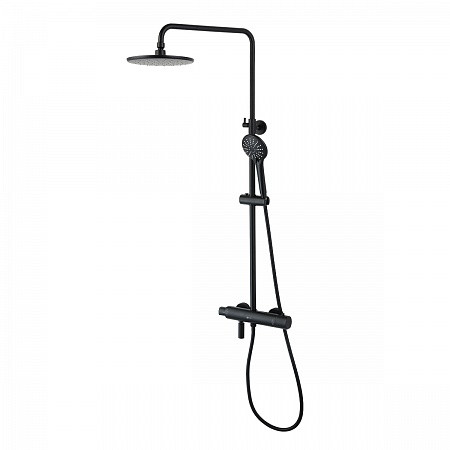 Смеситель Lemark Bronx LM3772BL для ванны термостатический с верхней душ. лейкой "Тропический дождь". Фото 1