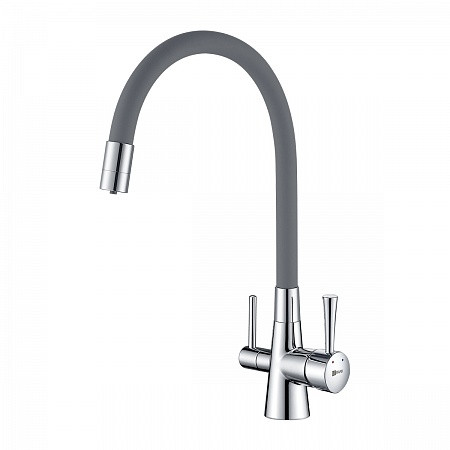 Смеситель Lemark Comfort LM3075C-Gray для кухни с подключ. к фильтру с питьевой водой, хром серый. Фото 1