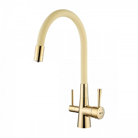 Смеситель Lemark Comfort LM3075G-Beige для кухни с подключ. к фильтру с питьевой водой, золото/беж.. Фото 1