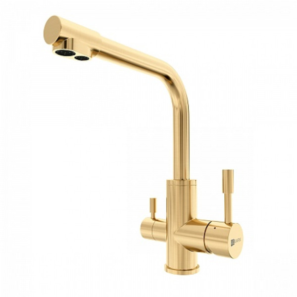 Смеситель Lemark Expert LM5061LGN для кухни с подключением к фильтру питьевой воды, светлое золото н. Фото 1