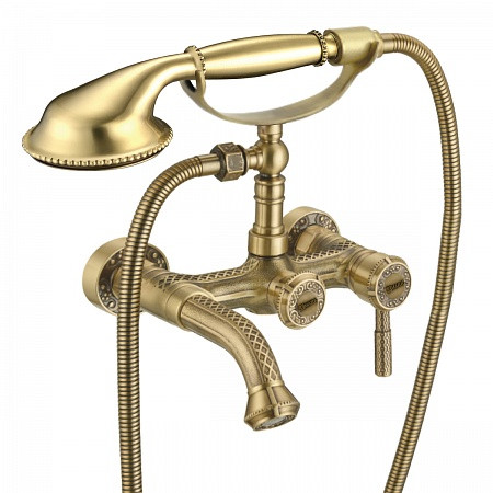 Смеситель Lemark Jasmine LM6612B для ванны с коротким с фиксированным изливом, бронза. Фото 1