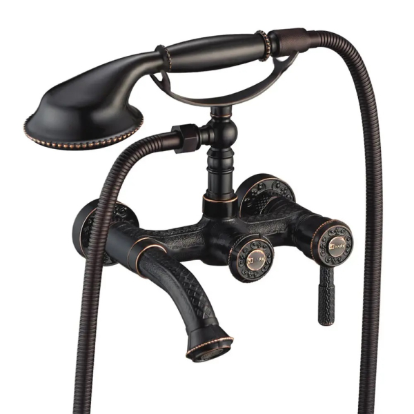 Смеситель Lemark Jasmine LM6612ORB для ванны с коротким с фиксированным изливом, черная бронза. Фото 1