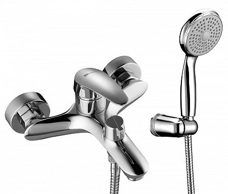 Смеситель Lemark Linara LM0414C для ванны, с коротким изливом, дивертор с кер. пласт., хром. Фото 1