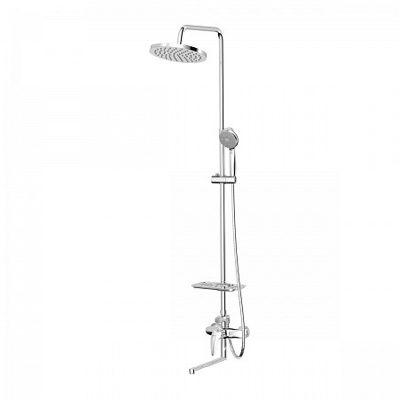 Смеситель Lemark Linara LM0462CF для ванны и душа с верхней душевой лейкой "Тропический дождь". Фото 1