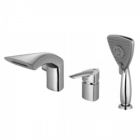 Смеситель Lemark Mars LM3545C для ванны встраиваемый на 3 отверстия, с аксессуарами, хром. Фото 1