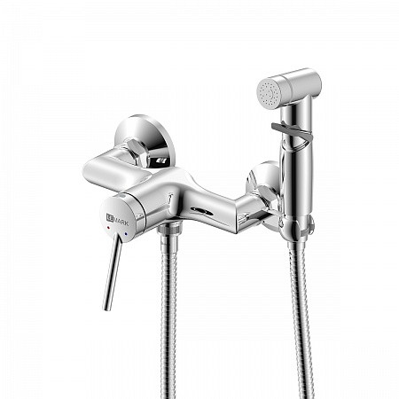 Смеситель Lemark Minima LM3818C с гигиеническим душем настенный, хром. Фото 1