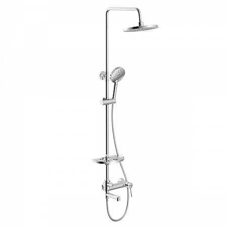 Смеситель Lemark Minima LM3862C для ванны и душа с верхней душевой лейкой "Тропический дождь", хром. Фото 1