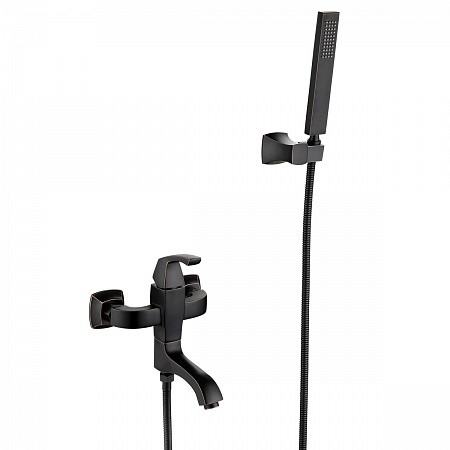 Смеситель Lemark Nubira LM6214ORB для ванны с поворотным изливом, настенный, черная бронза. Фото 1